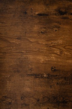 Close up details of vintage aged dark wood board texture background