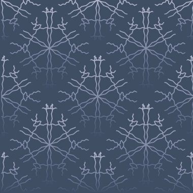 Süslü desen. Mavinin tonlarında Arapça bir desen var..