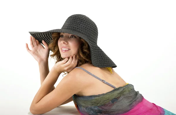 Woman wearing hat — Stock Photo, Image