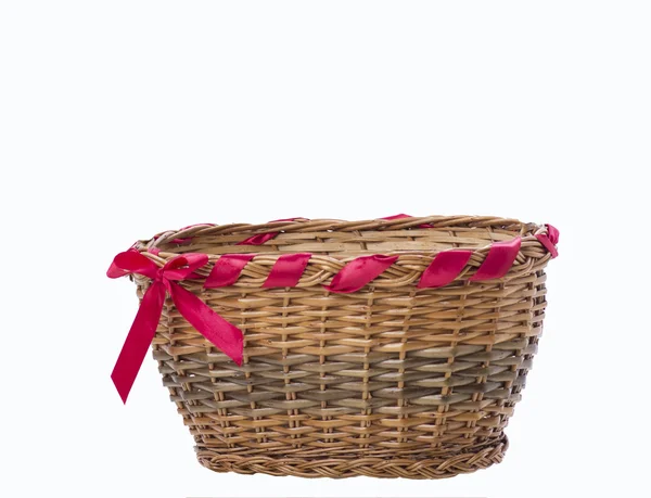Brown wicker basket — Stock Photo, Image