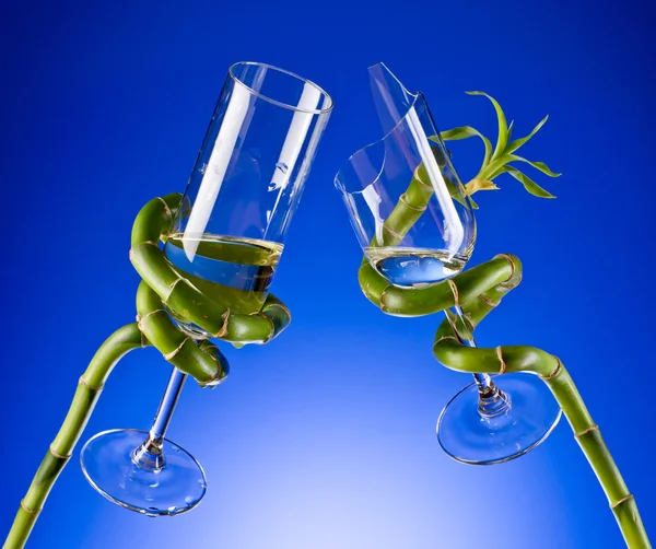 Sprouts and glasses — Stock Photo, Image