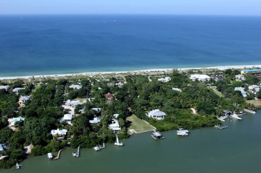 Ian kasırgasından önce Fort Myers Plajı, Sanibel ve Captiva hava fotoğrafları.