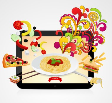 kavramsal tasarım internet tarafından yemek sipariş et