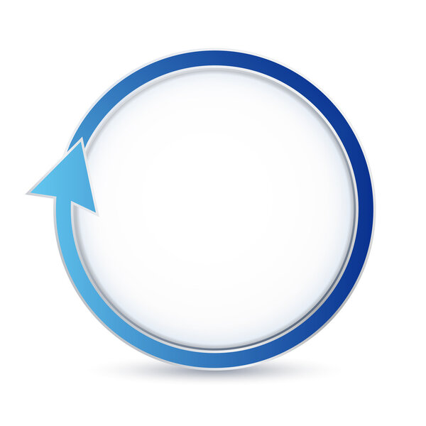Isolated blue circular arrow