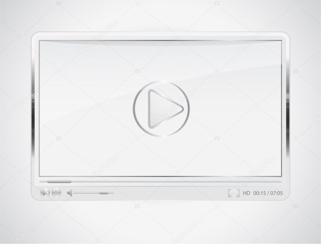 Contemporary white Video player