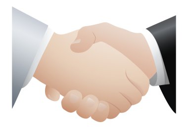 Isolated vector of Handshaking clipart