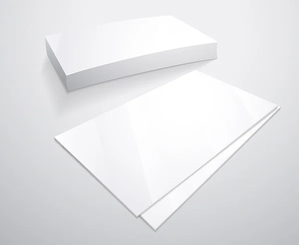 Beyaz boş kartvizit — Stok Vektör