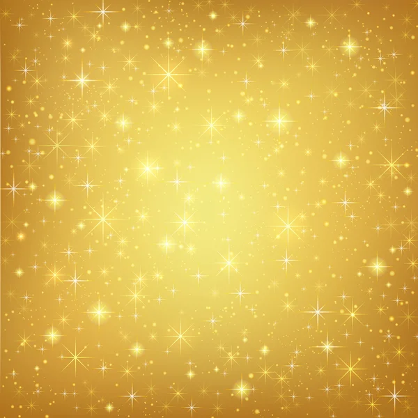 Fundo dourado abstrato com estrelas cintilantes. Vetor Ilustração De Bancos De Imagens