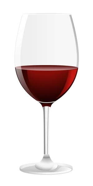 Isoliertes Glas Rotwein. Vektor — Stockvektor