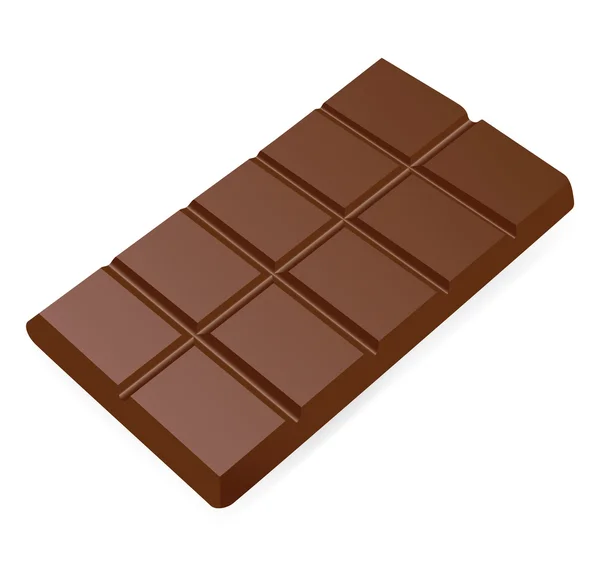 Barre isolée de chocolat — Image vectorielle