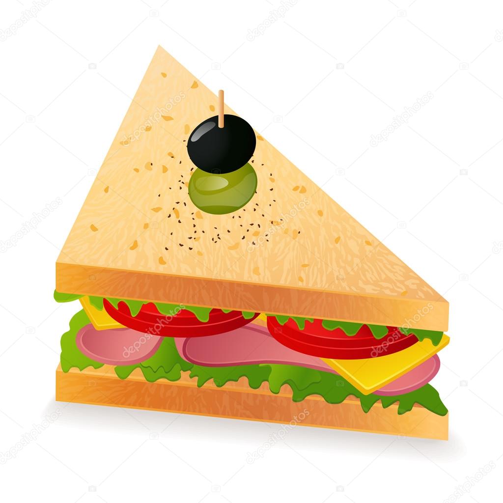 Isolated Appetizing Sandwich
