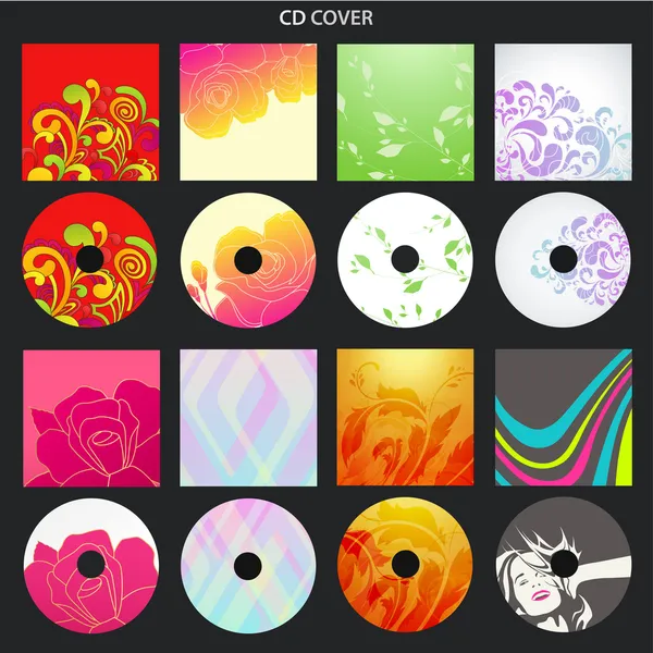 Ensemble vectoriel : Anse CD colorée — Image vectorielle