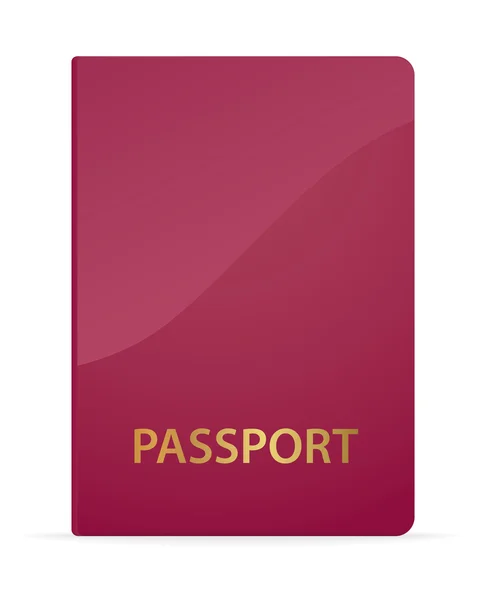 Izole pasaportu — Stok Vektör
