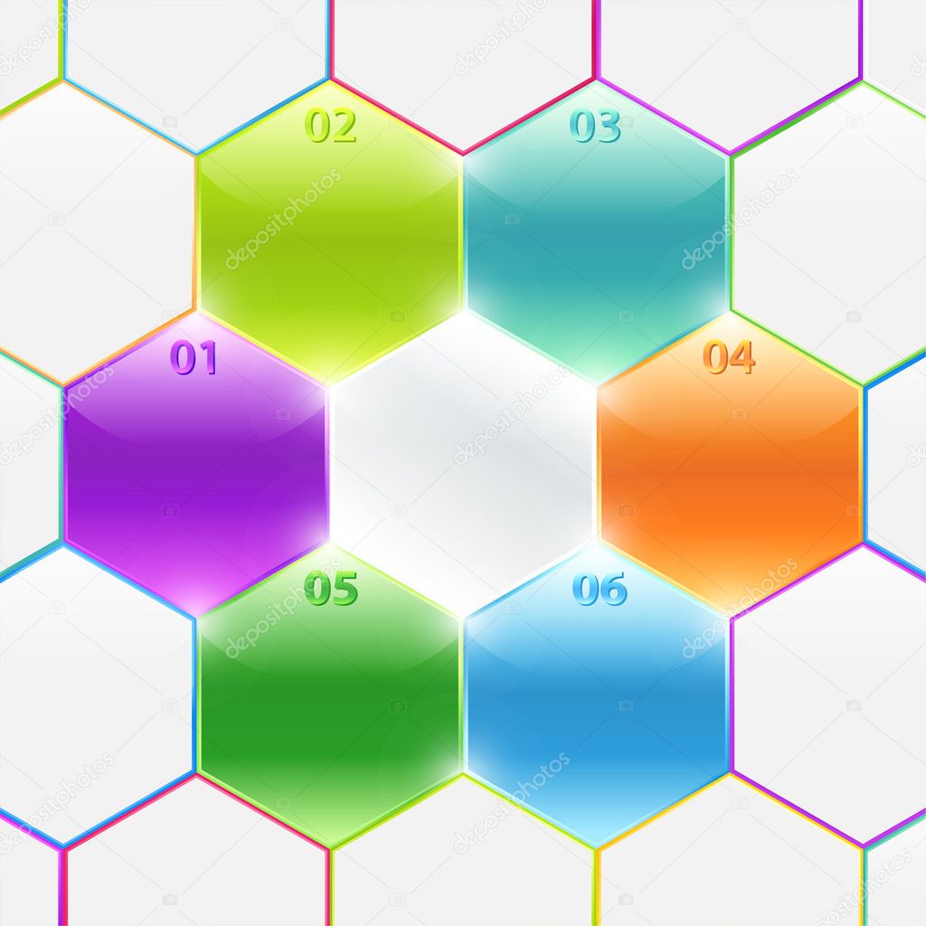 Conceptual vector of colorful polyhedron. Business banners