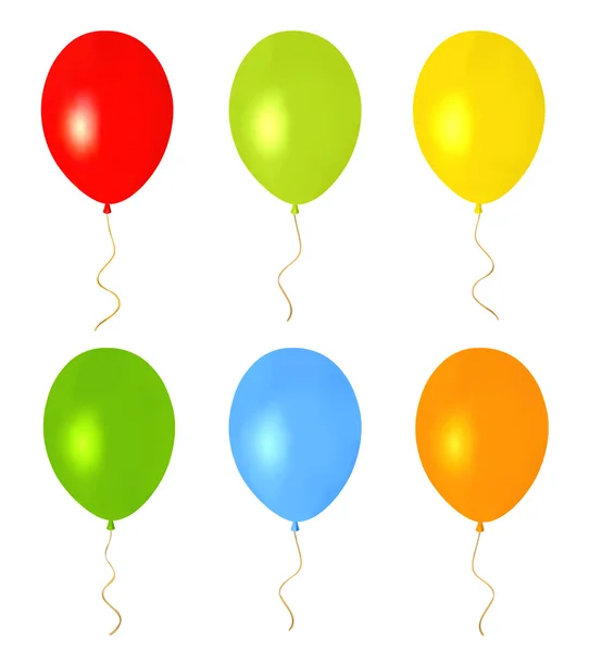 Globos de colores para las vacaciones. Vector aislado — Vector de stock