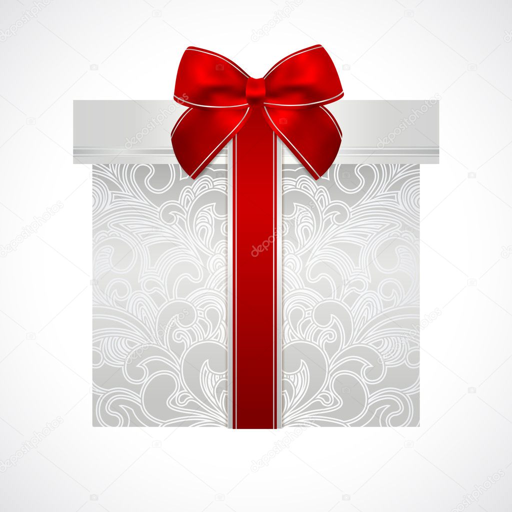 Premium Vector  Red satin ribbon and bow top view. decoration element for  valentines day or other holiday. isolated on white background