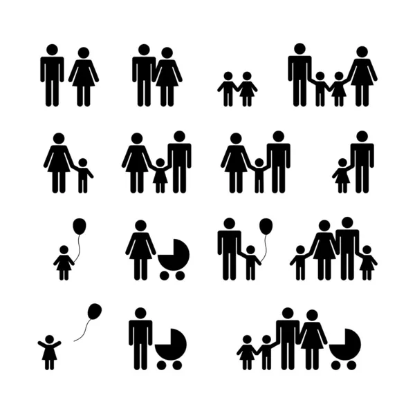 Pictogramme familial — Image vectorielle