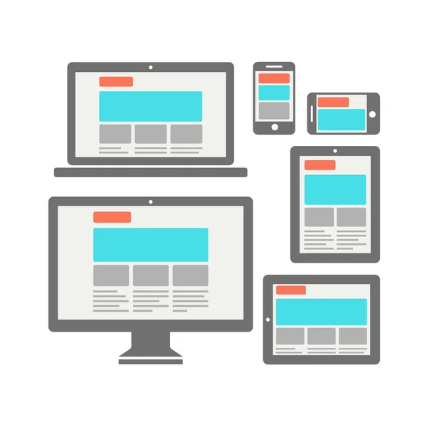 Responsive Webdesign — Stockvektor