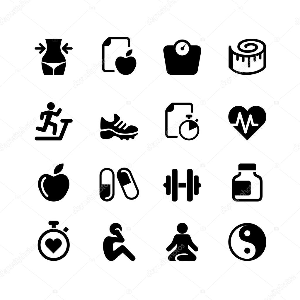 Set - 16 Health and Fitness icons
