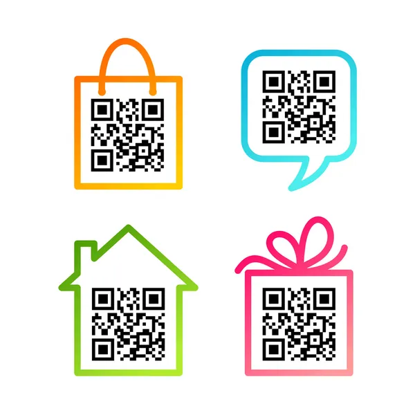 Código QR. Conjunto — Vector de stock