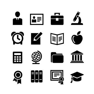 16 eğitim Icons set