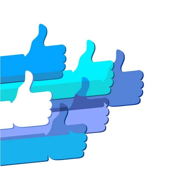 Like - Symbol für das soziale Netzwerk — Stockvektor