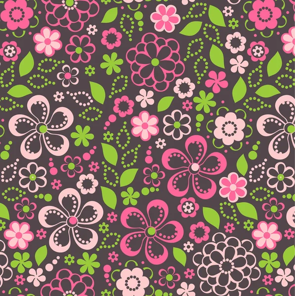 Fondo floral sin costuras — Vector de stock