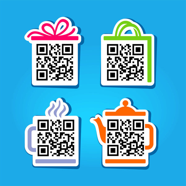 QR-код. Набор пиктограмм для сайта
