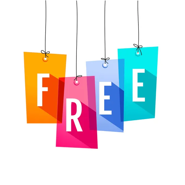 renkli fiyat etiketleri. Ücretsiz