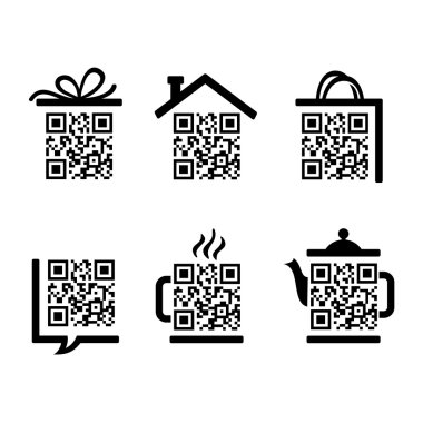 QR-Code. Set of pictograms for website clipart
