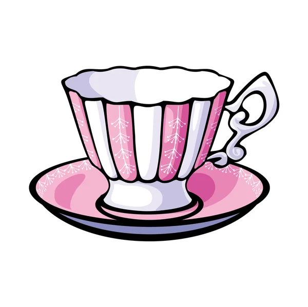 Vector tea cup and saucer — Stock Vector © julynx 32315369