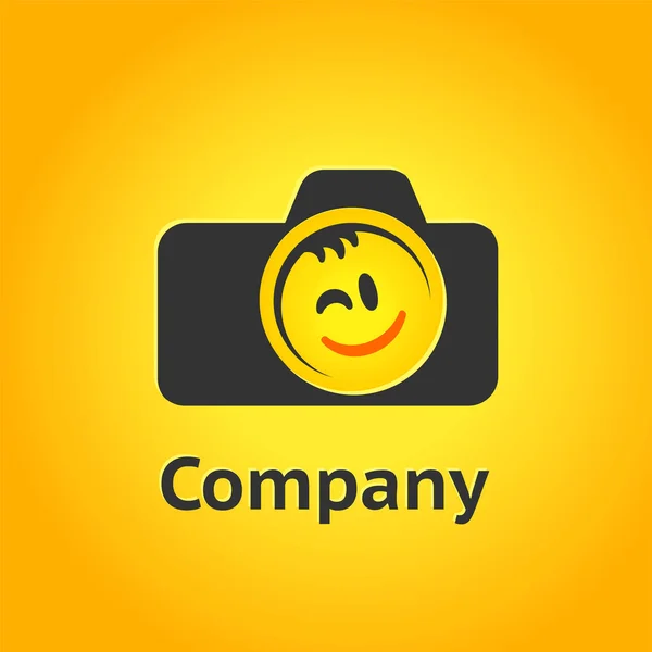Camera pictogram, photography concept, vector icon logo — Stock Vector