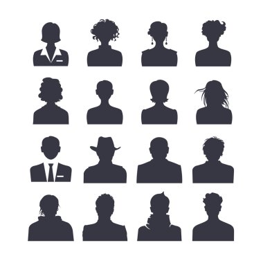 Web Icon set insanların avatarları