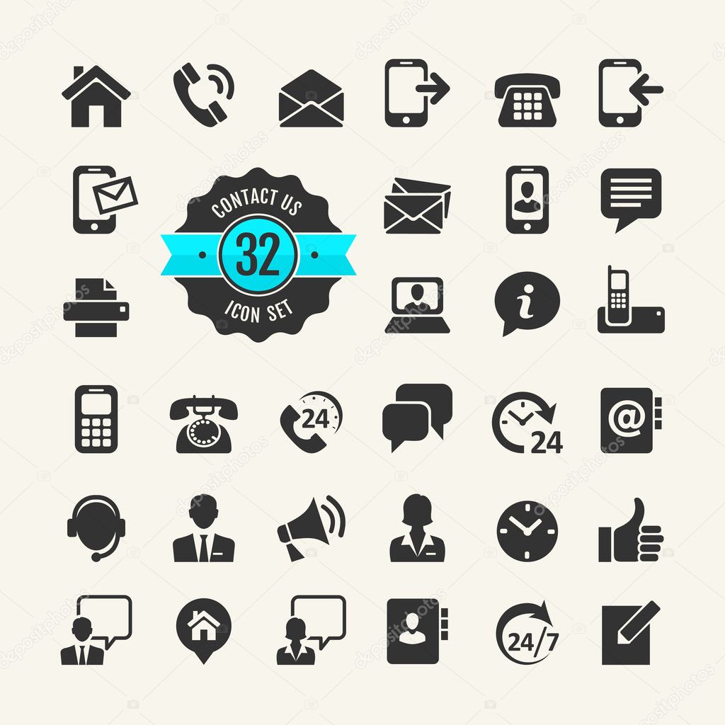 Vektorgrafiken Icono De Linea De Telefono De Contacto Vektorbilder Icono De Linea De Telefono De Contacto Depositphotos