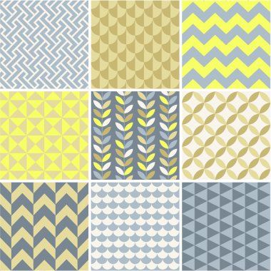 Dikişsiz desen set - basit geometri