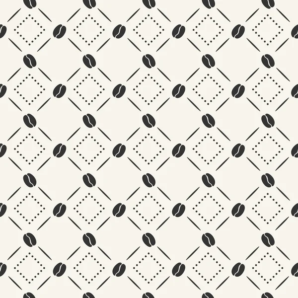 Patrón simple sin costuras - granos de café — Archivo Imágenes Vectoriales