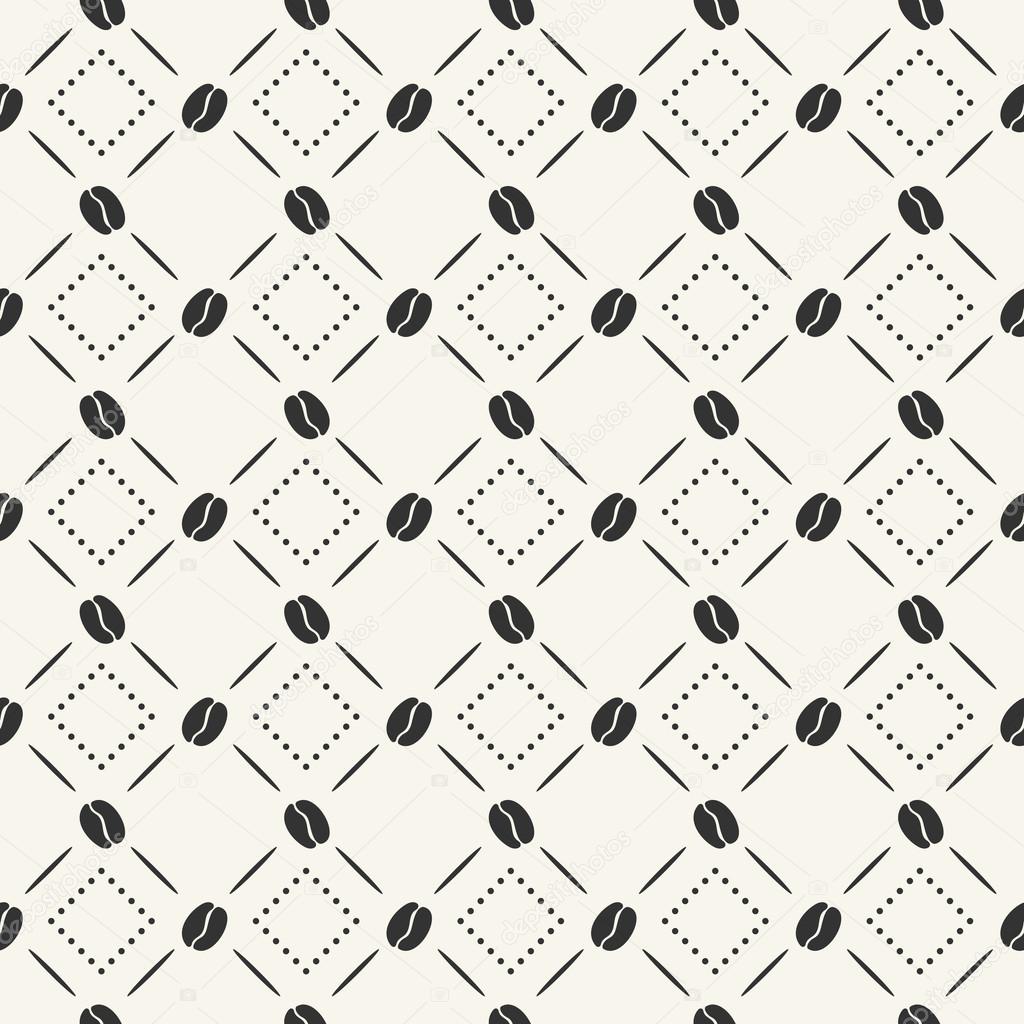 Seamless simple pattern - coffee beans
