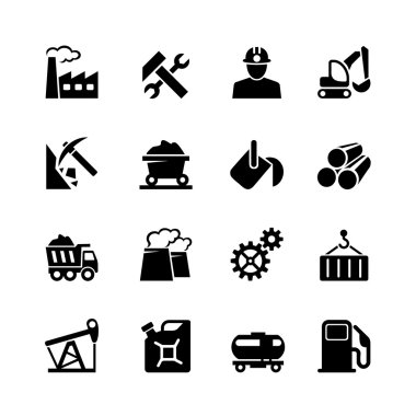 Industrial web icon set clipart