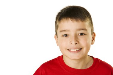 koyu kahverengi saçlı sevimli çocuk