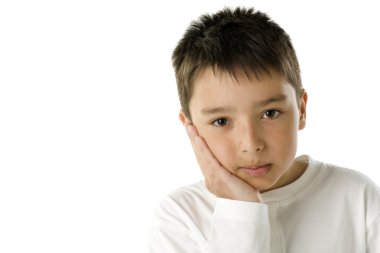 sıkılmış beyaz çocuk