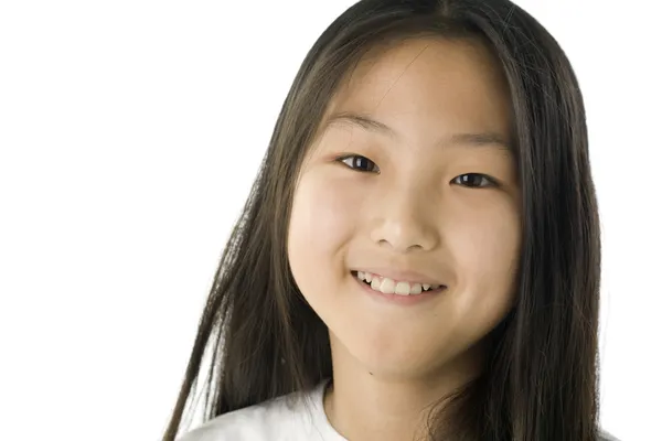 Bonito ásia americano menina sorrindo — Fotografia de Stock