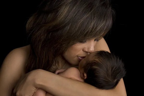 Mamma felice con bambino piccolo — Foto Stock