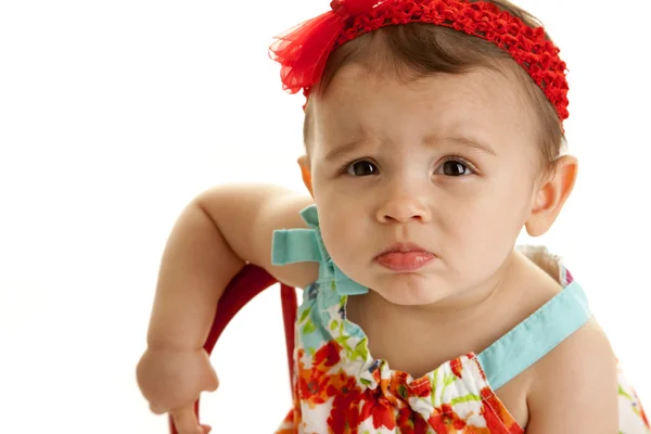 Pouting baby girl Stock Image