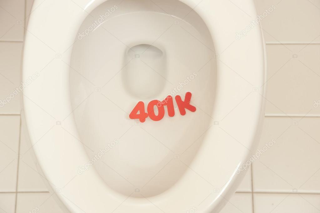 Bathroom toilet with the inscription 401K