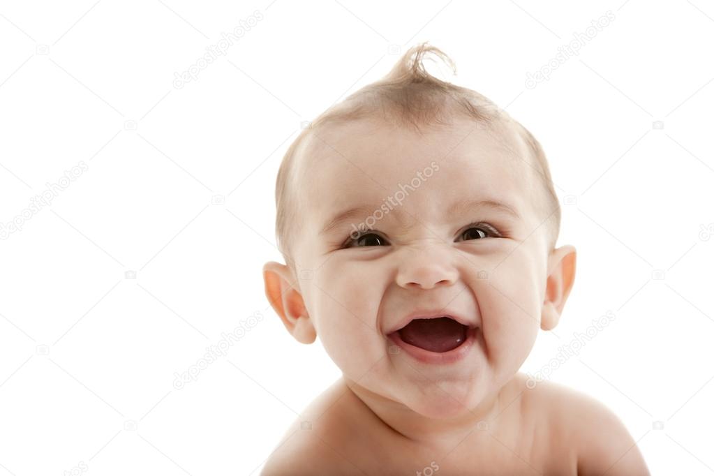 Cute laughing baby girl Stock Photo by ©jbryson 21359397