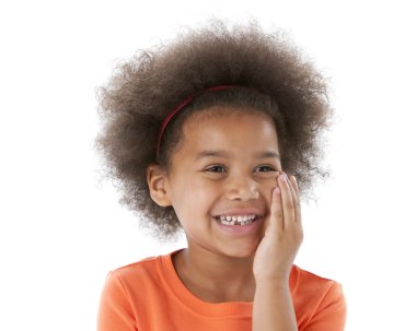 etnik küçük kız gülerek