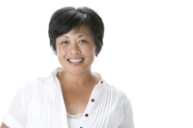 Image of asian middle aged adult woman clipart