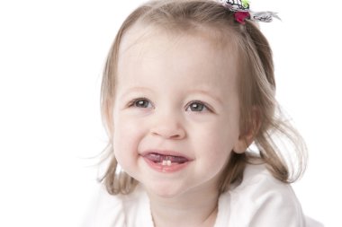 gülümseyen beyaz toddler küçük kız