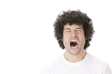 karışık ırk genç yetişkin adam bağırıyor bir görüntü