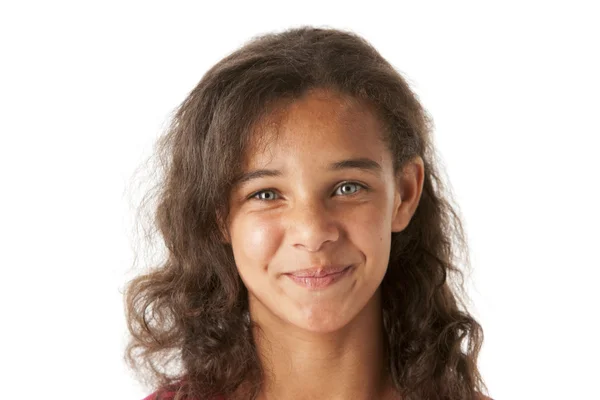Usmívající se dívka smíšené rasy — Stock fotografie